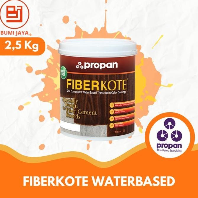cat propan Fiberkote waterbased 2.5 kg Kuas