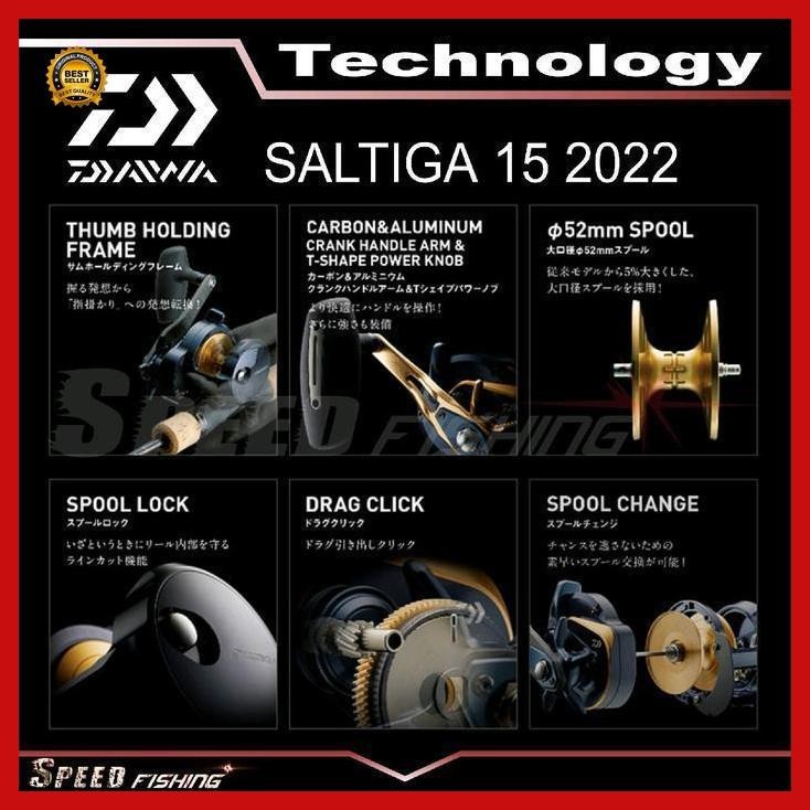 Cod - Reel Daiwa 2022 Saltiga 15 Overhead Jigging Fishing Reel Daiwa Saltiga  Reel Bestseller