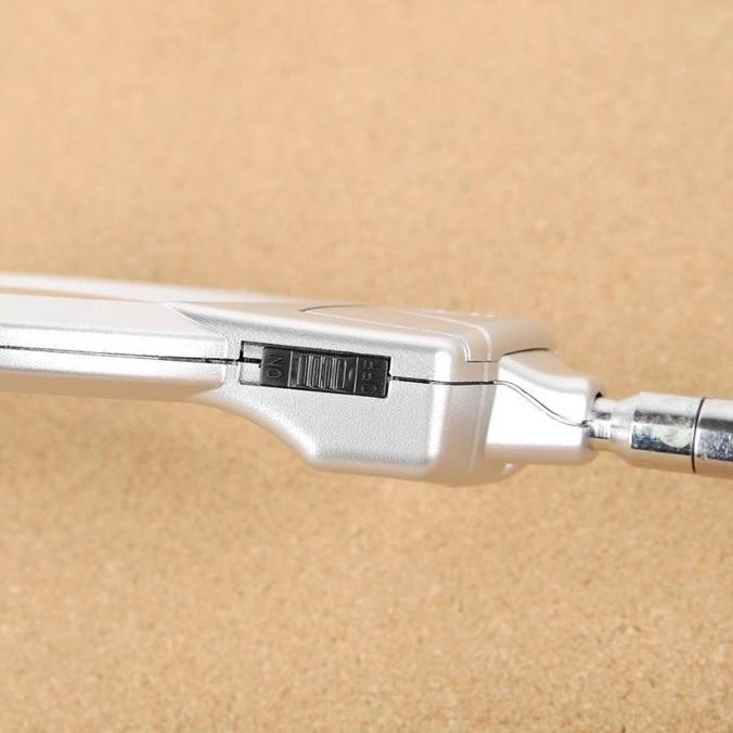 

Lampu Baca Mini Led + Kaca Pembesar Jepit Meja Fleksibel Portable Natural White Tenaga Baterai Allshop