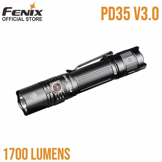 Fenix Senter Led PD35 V3.0 Tactical Flashlight Terang 1700 Lumens