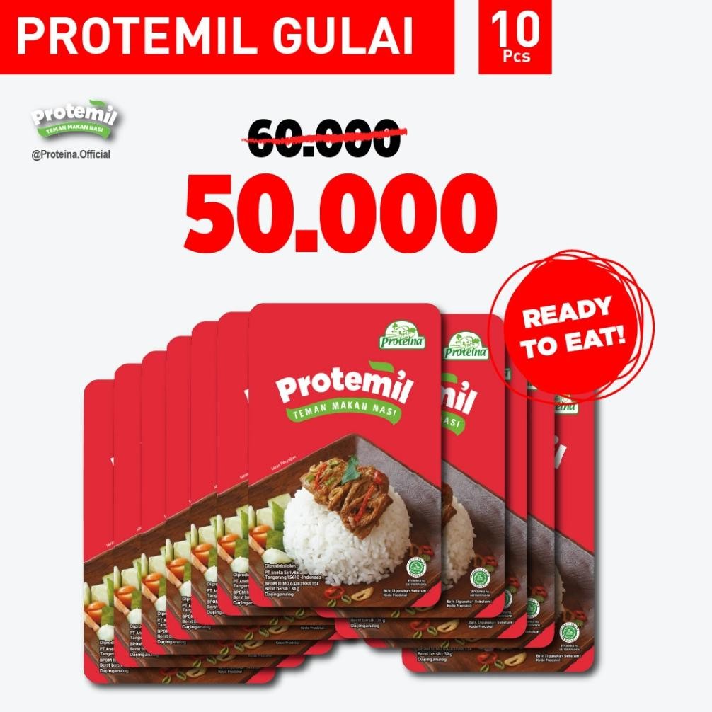 

READY STOK Protemil Gulai 10pcs / Makanan Instan / Siap Makan Siap kirim