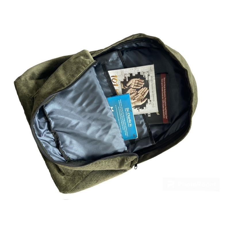 Viral Maternal Disaster - Tas Ransel Corduroy - Tas Backpack Corduroy Tr21