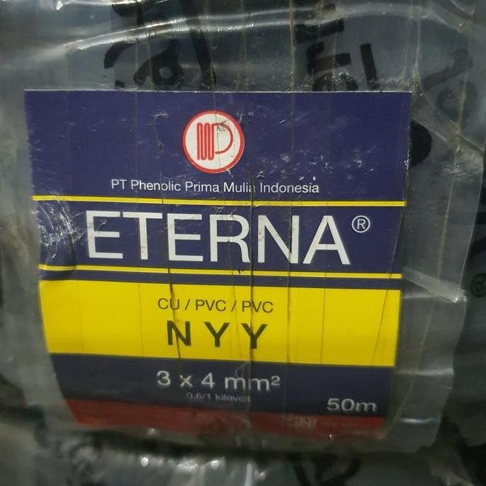 Promo Kabel Listrik NYY 3x4 Eterna 50M / Kabel NYY Eterna 3x4 50 Meter COD