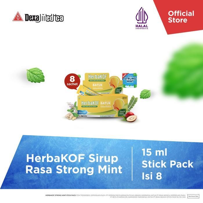 

HS Herbakof Sirup Rasa Strong Mint 15 ml Stickpack - 8 Pcs