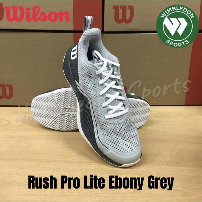 Terbaik Sepatu Wilson Rush Pro Lite Ebony Grey / Sepatu Tenis Wilson Rush Pro 100% Ori