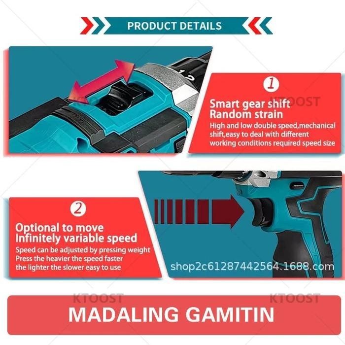 FMT MAKITA HP36 399VF Mesin Bor Cordless Impact Drill / Bor baterai / Bor Tanpa Kabel / Bor Listrik 