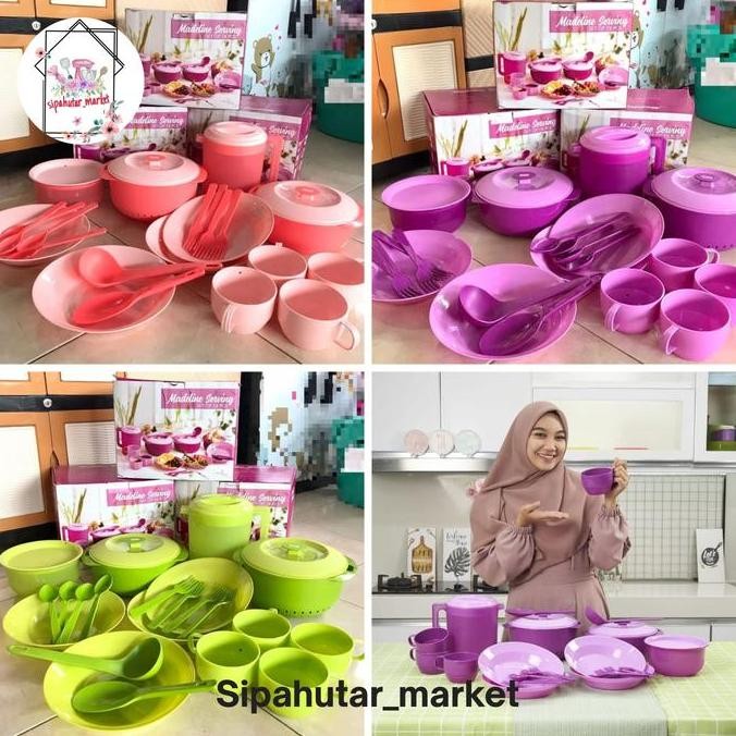 BEBAS ONGKIR - PRASMANAN SET MADELINE SERVING SET 18pcs PRASMANAN SET PLASTIK BAHAN TEBAL