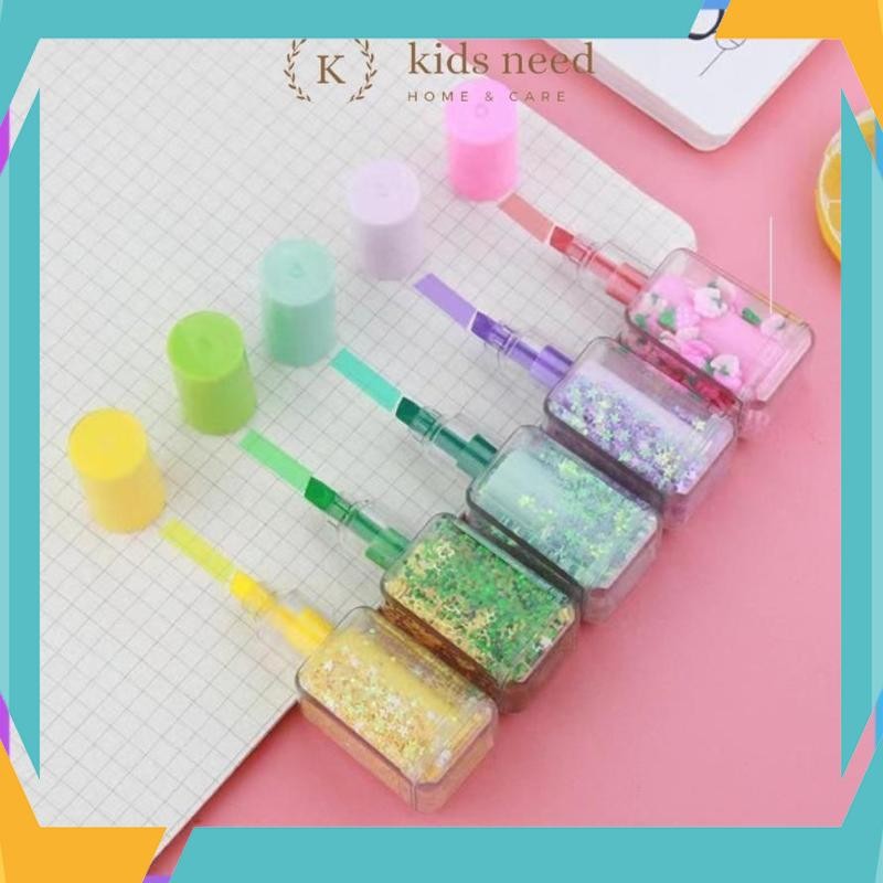 

Diskon (6 Warna) Stabilo Bentuk Cat Kuku Highlighter Motif Botol Lipstik Stabilo Highlight Set Lucu Hadir MKV-75