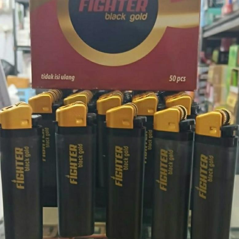 Bisa Cod Korek Roda Fighter Black Gold / Korek  / Pemantik ||