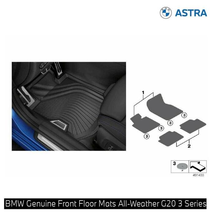 BMW Genuine Front Floor Mats All-Weather G20 3 Series