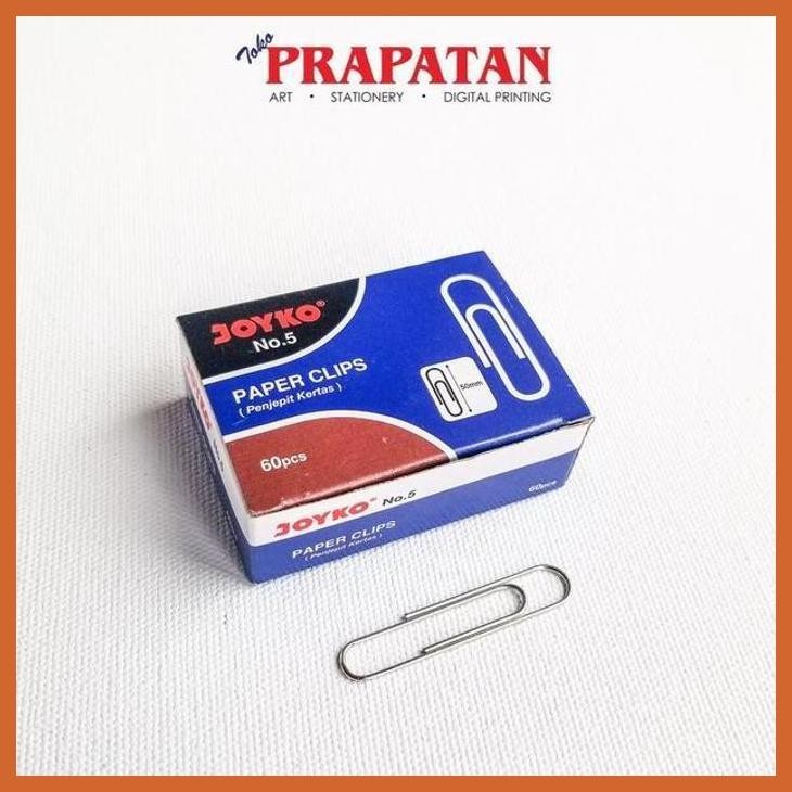 

(ATK) PAPER CLIP / KLIP / PENJEPIT KERTAS JOYKO NO 5 ALAT TULIS LUKIS SEKOLAH KULIAH GAMBAR KANTOR