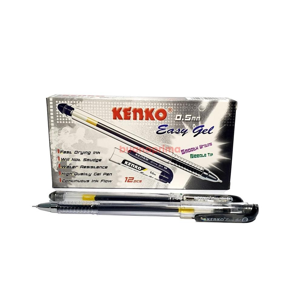 

Ct_C1077 Pulpen Kenko Easy Gel 1 Pack Isi 12 Pcs Hitam Biru Merah Pen Cair Gd-5