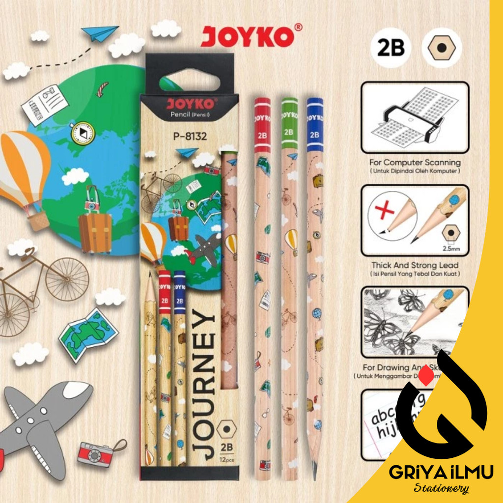 

Pensil 2B JOYKO P8132 Journey 1pak (023099)