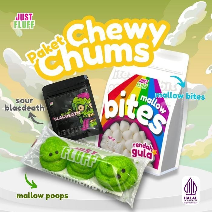 

[Buy 2 Get 1] Paket Chewy Chums Marshmallow Justfluff [Halal] [Promo]