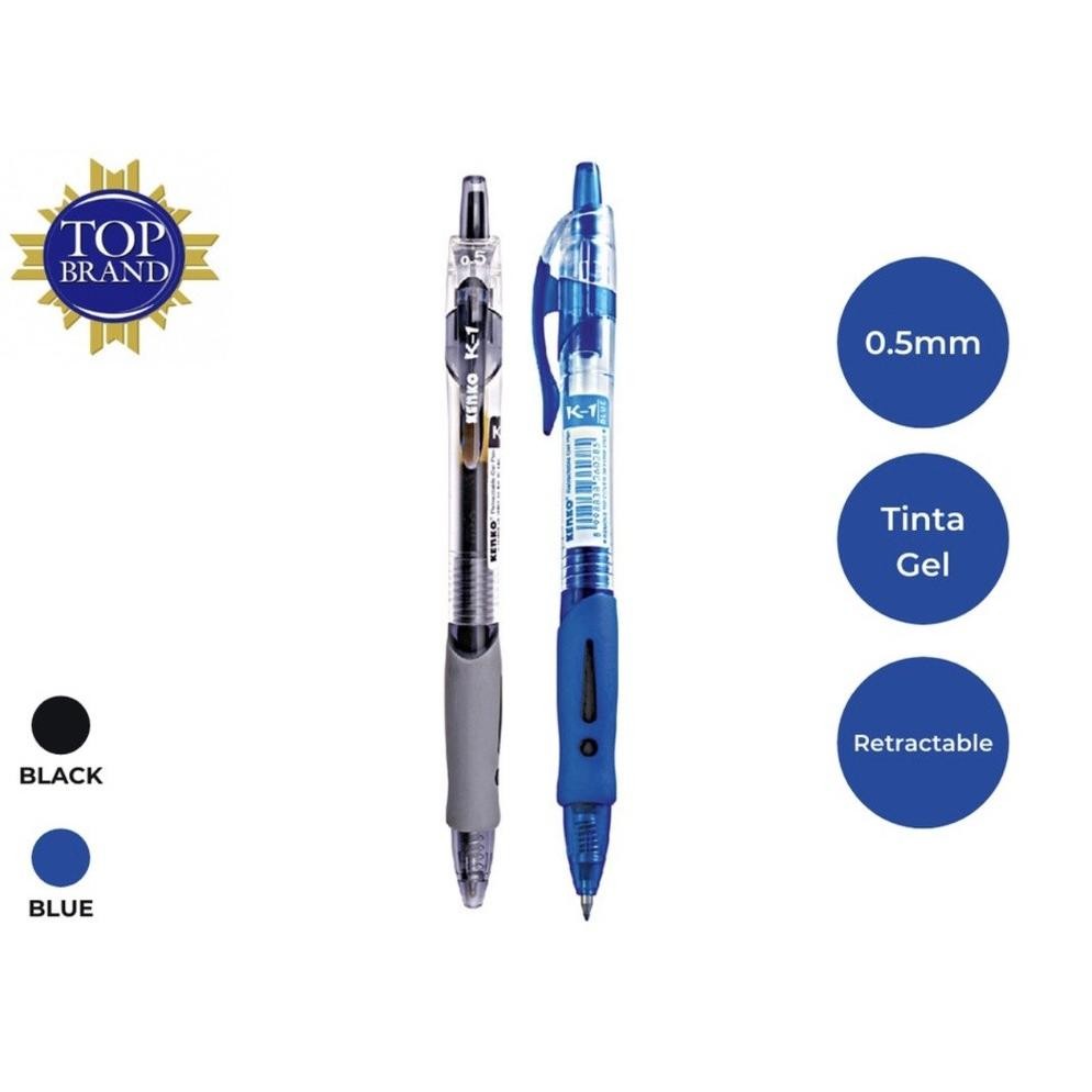 

Bf888S Kenko Gel Pen K-1 Retractable | Pulpen Pena Bolpoin Hitam Biru Merah Kenko | 1Pack : 12Pcs | Atk Blessingmask In-13