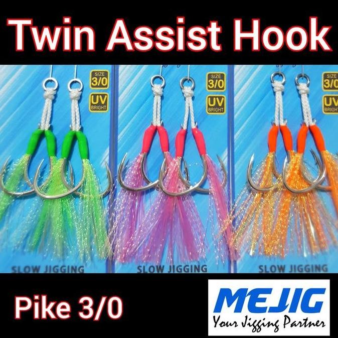 Terbaik | Assist Hook / Kail Pancing Slow Jigging Model Pike 3/0 | 100% Ori