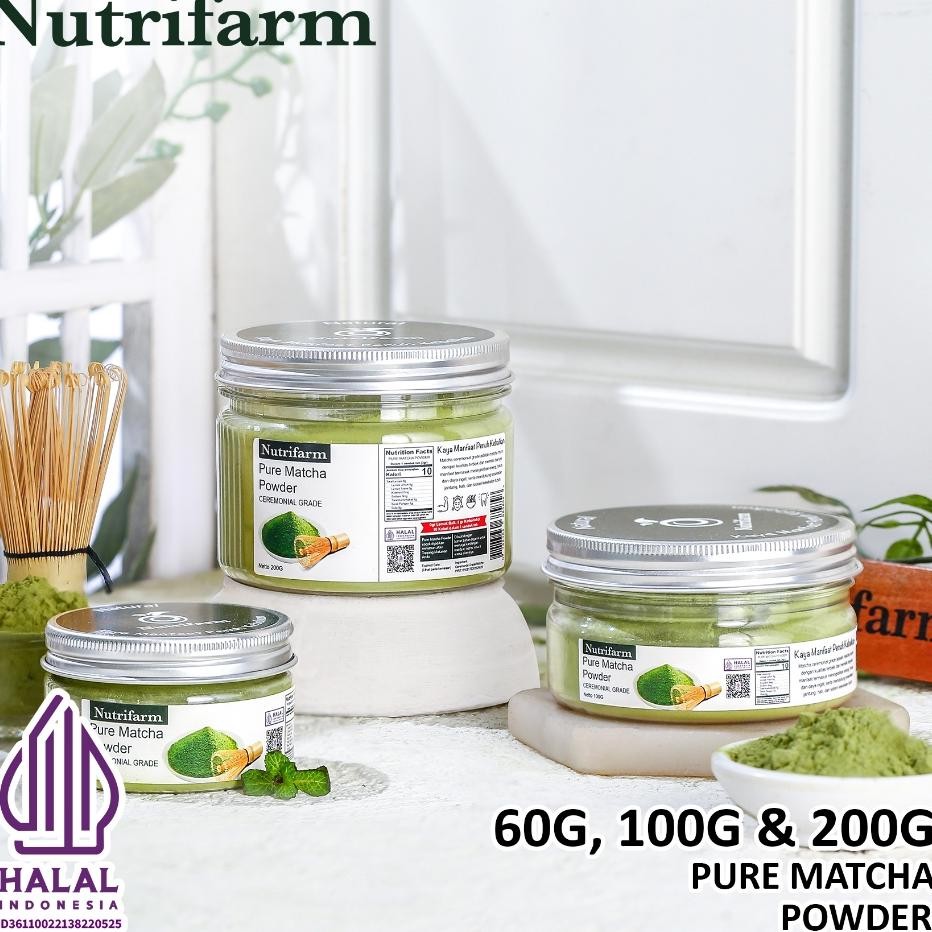 

Nutrifarm Pure Matcha Powder Ceremonial Grade Bubuk Matcha Murni 100 Japan