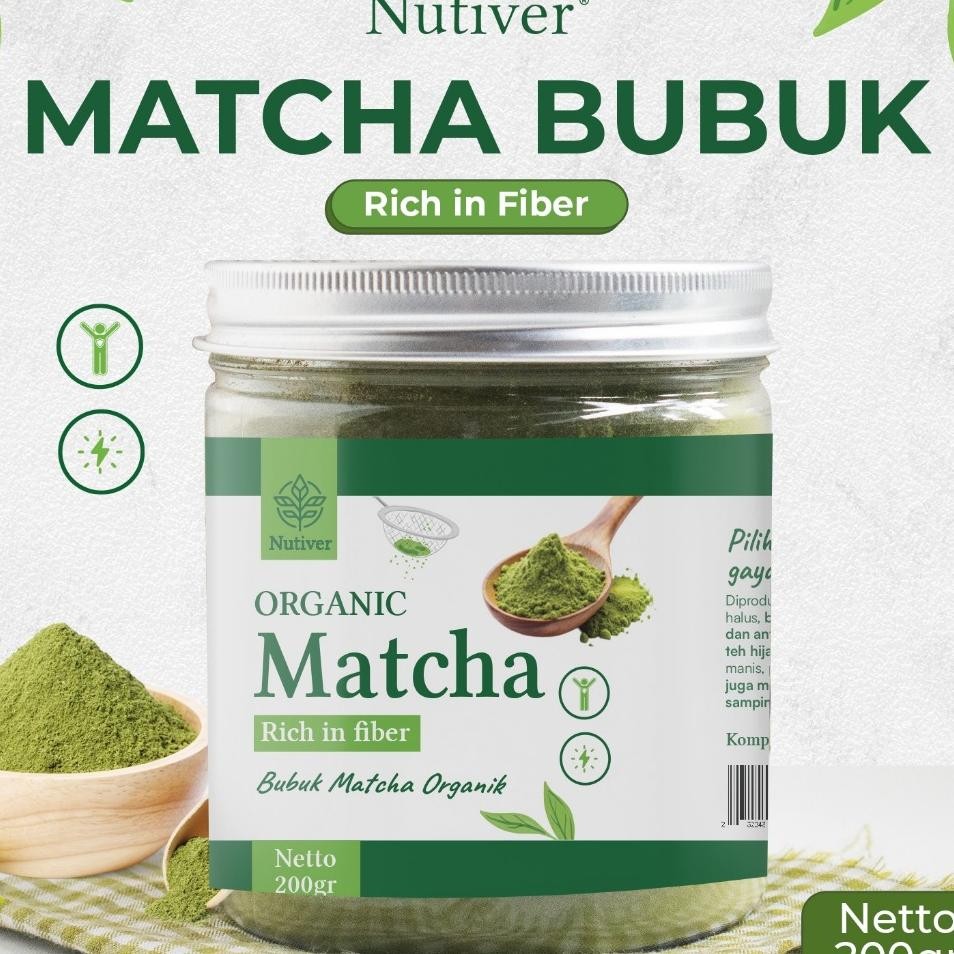 

Nutiver Pure Matcha Powder Matcha Bubuk Matcha Organic 200Gr