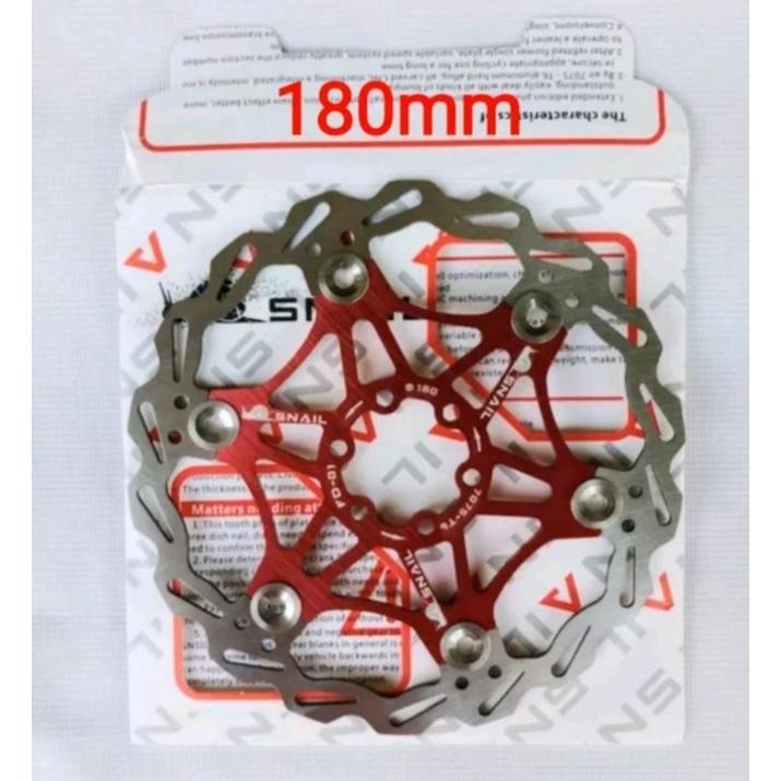 Premium Snail Rotor Sepeda 180mm 7 Inch Floating Disc Brake Bicycle Rotor Piringan Cakram 180mm Sepe
