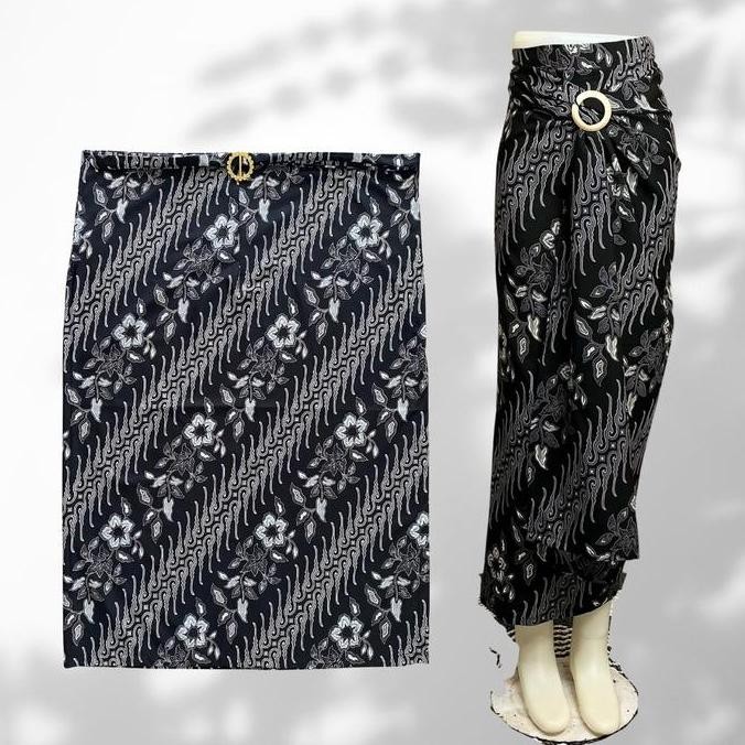 Rok Lilit silk Motif Batik Bunga | Rok Batik | Rok Santai | Rok Bali | Rok Bawahan Kebaya Free Ring 