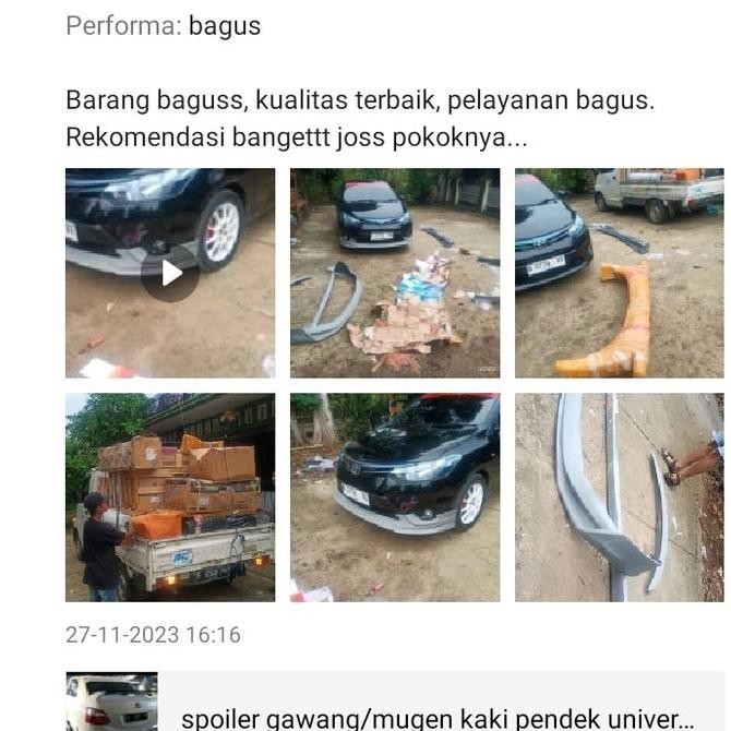 Bodykit vios gen 3 trd full set Original