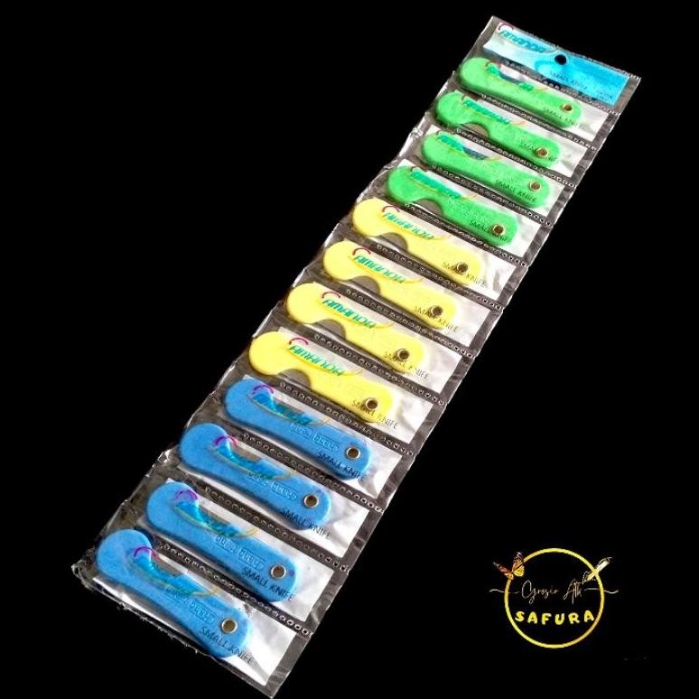 

New Arrival Pemes Renteng 12 Pcs Pisau Lipat Mini Knife Murah New Arrival