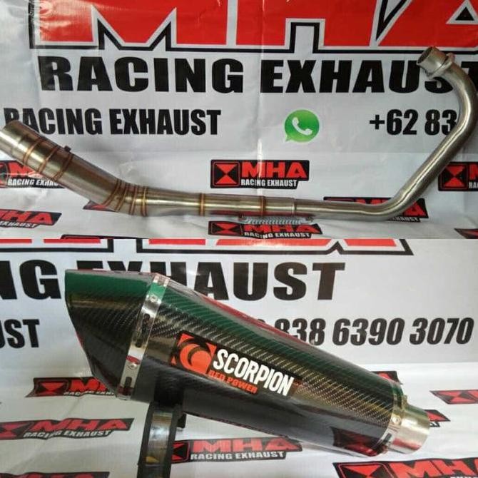 KNALPOT NEW VIXION SCORPION CARBON /yamaha new vixion Original