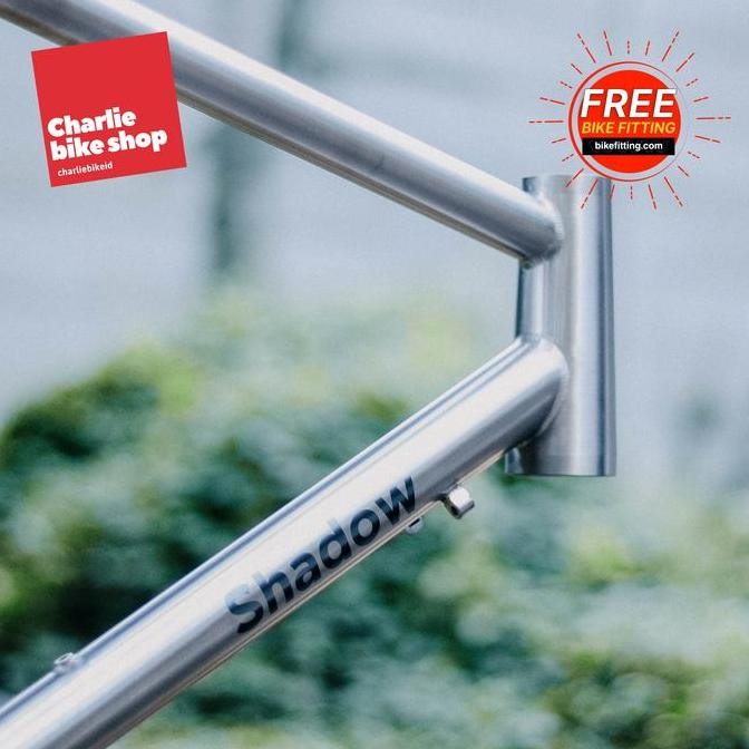 FRAMESET RB DISC TITANIUM SHADOW PAVE SEATPOST TITANIUM FORK CARBON ORIGINAL DAN TERPERCAYA