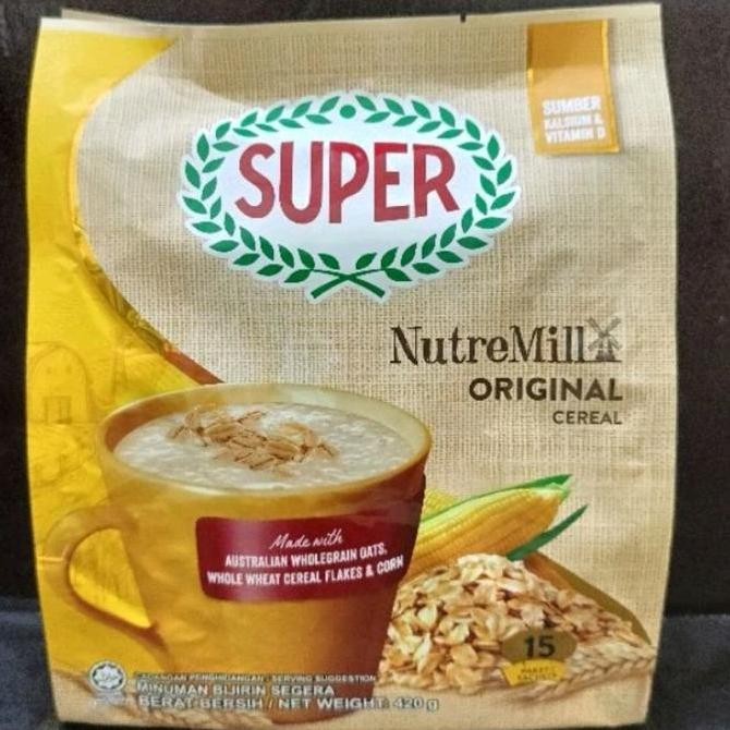 

SUPER NUTREMILL ORIGINAL CEREAL /INSTAN CEREAL (15 Sachet)