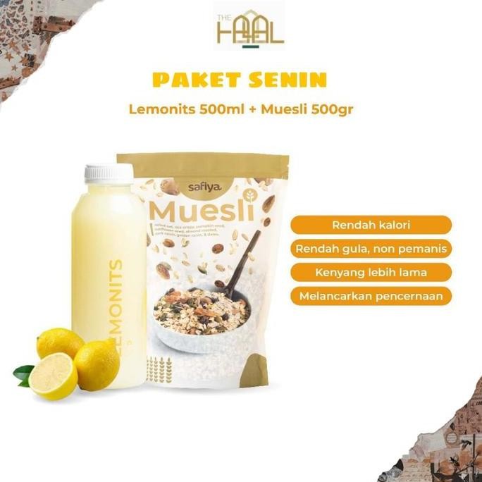 

PAKET SEHAT 2 in 1 Diet Sehat & Detox Bundle | Muesli Granola Lemon