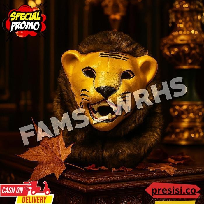 Topeng Macan Anak Dewasa Coklat Dan Putih Mainan Anak Af 1