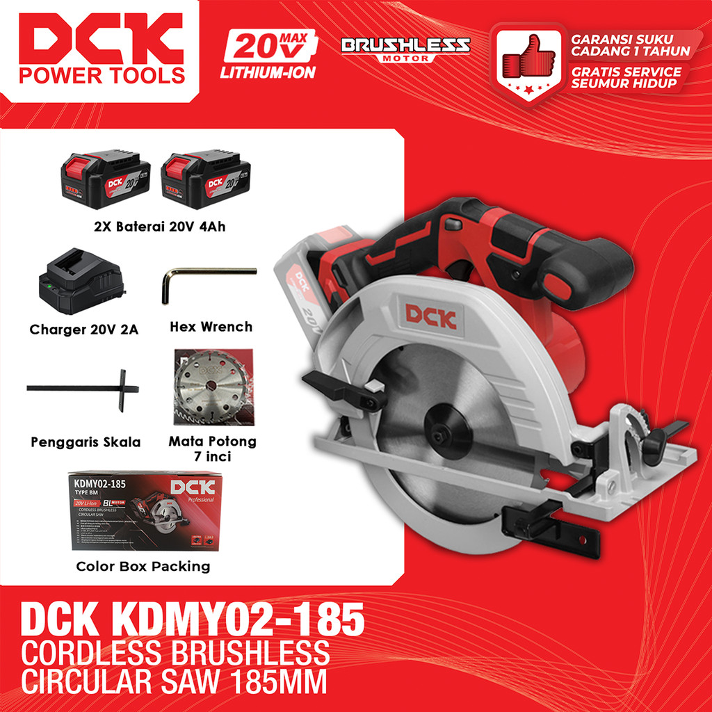 DCK KDMY02-185 Cordless Brushless Circular Saw 185mm