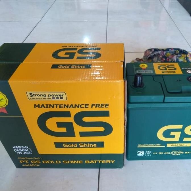 PROMO - aki mobil ns 60L(46B24L)Gs Gold Shine Aki Kering