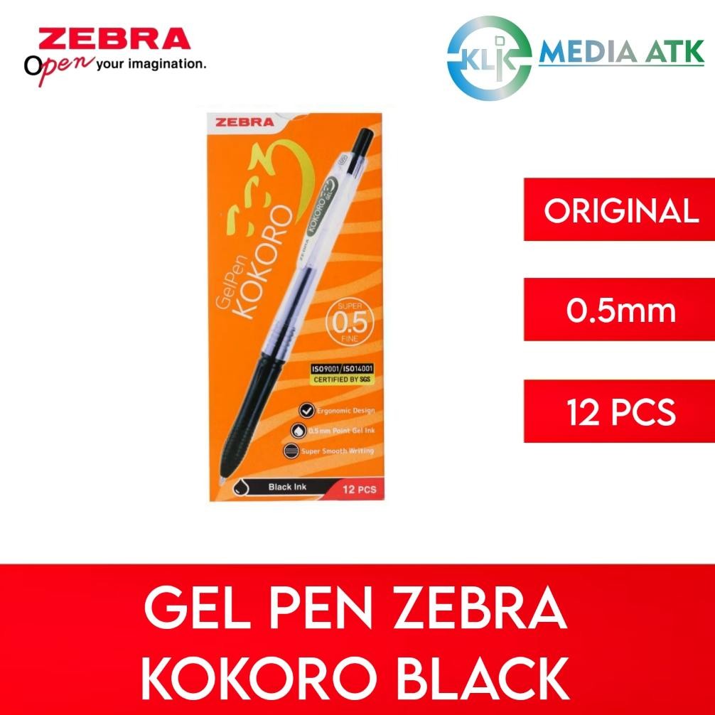 

Fue-K5X20 Pen Zebra Kokoro Gel Black Ink 0.5 - 12 Pcs Ad-532