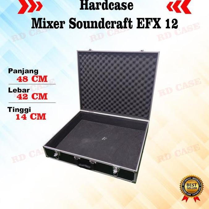 Hardcase Mixer Soundcraft EFX 12 Hardcase 12 Chanel Koper Alumunium Beauty Case Flight Case Kotak Mi