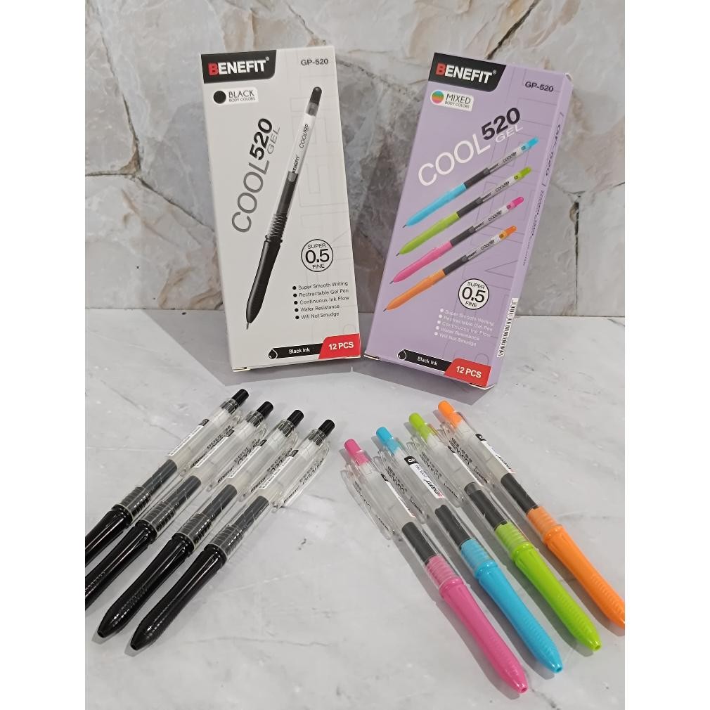 

[Kecil Selusin ( 12 Biji ) Pulpen Gel Gel Pen Benefit Cool Gp-520 Su-146