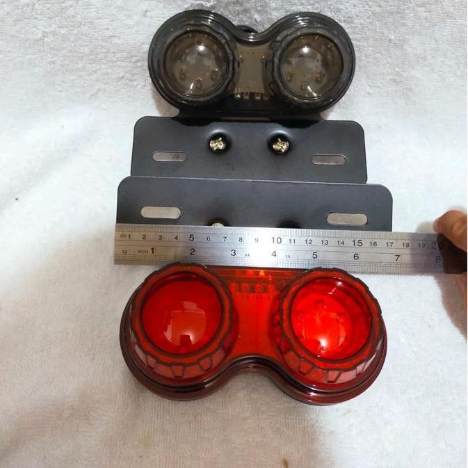 lampu stop breket bulat lampu stop custom japstyle stop led bulat bracket Foto Laki Motor Motorcycle