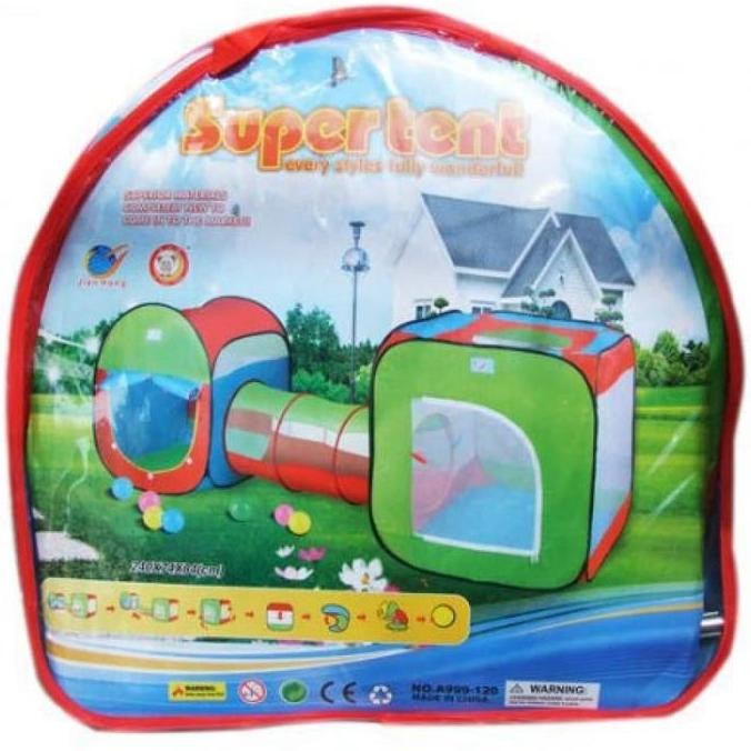 Tenda Terowongan Anak Lipat Pengantin Besar Mainan Kemah Pesta Rumah