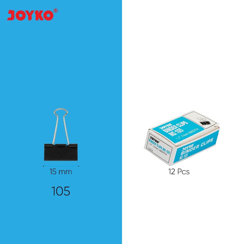 

[Kecil Joyko Binder Clip 105 Kecil 15Mm Klik Kertas Joyko No.105 [12Box] Gs-56