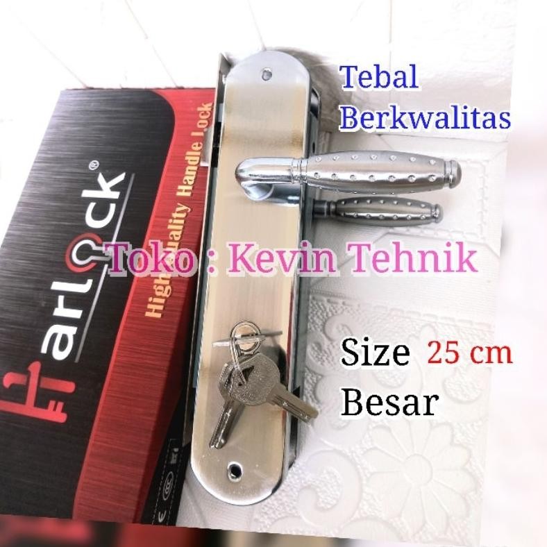 Kunci Pintu Besar Set 25 Cm, Kunci Pintu Rumah Komplit, Handle Kunci Pintu Set