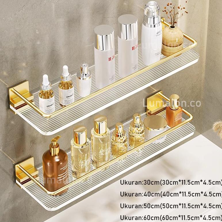 Rak Kamar Mandi Wastafel Kamar Mandi Toilet/Kamar Kecil/Dapur Rak Penyimpanan Tanpa Pukulan aSt