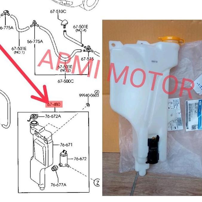 NEW - Tabung Wiper Ford Everest Tabung Air Wiper Ranger Genuine Ford Tabung Washer Tabung Air Wiper 
