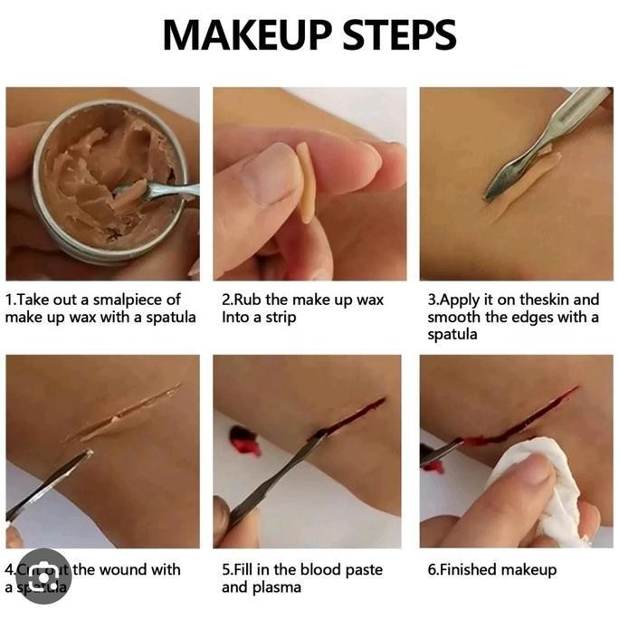 CR - Luka Palsu Latex scar Luka Wax Latex Palsu Darah Palsu Luka Halloween Fake Blood Scar Latex TER