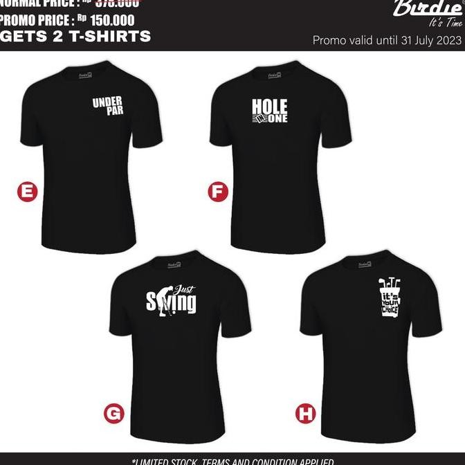 Sale Kaos Distro Golf Premium Quality Cotton Combed Original Birdie 1