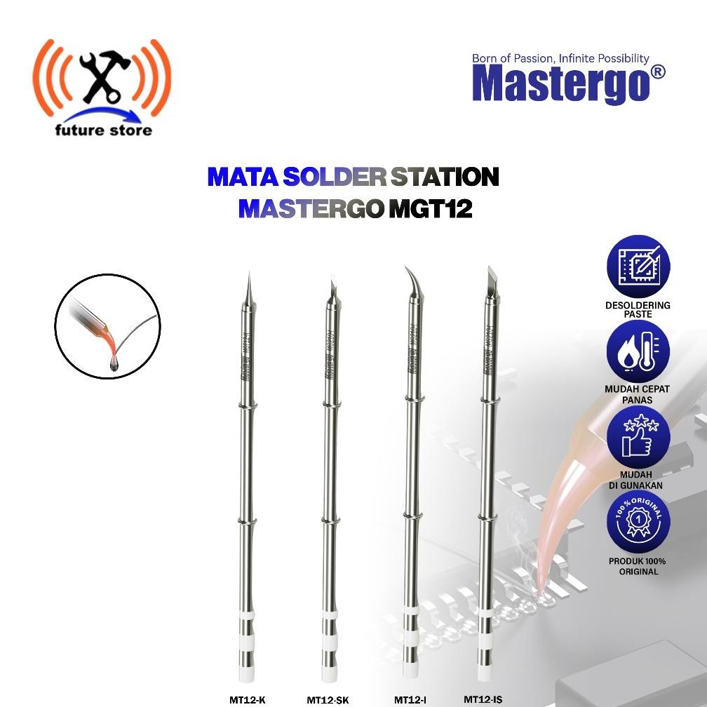 TERLARIS MASTERGO MGT12 MATA SOLDER STATION for solder T12 - MGT12-I (Bengkok) - MGT12-IS (Pisau Ged