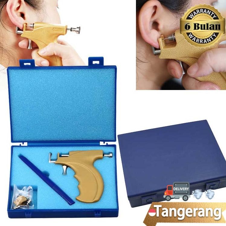 Set Alat Tindikan Anting Set Tindik Telinga Hidung Pusar Alat Keamanan Tindik Telinga