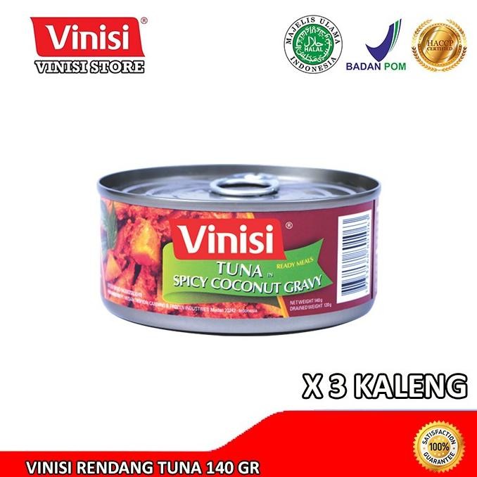 

TERLARIS Paket 3 Kaleng Vinisi Rendang Tuna 140 Gr Siap kirim