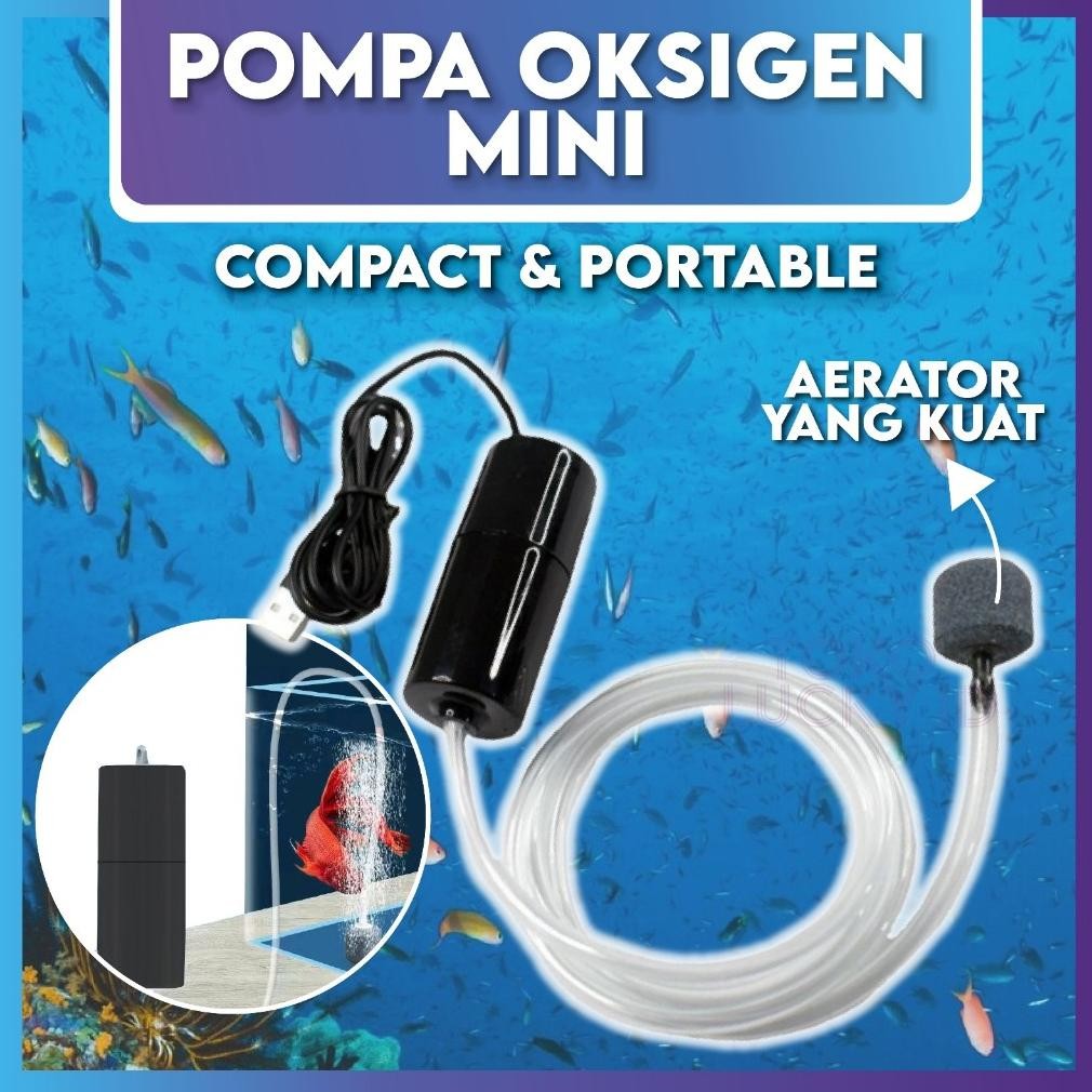 Aerator Aquarium USB Pompa Udara Akuarium Ikan Airator Gelembung