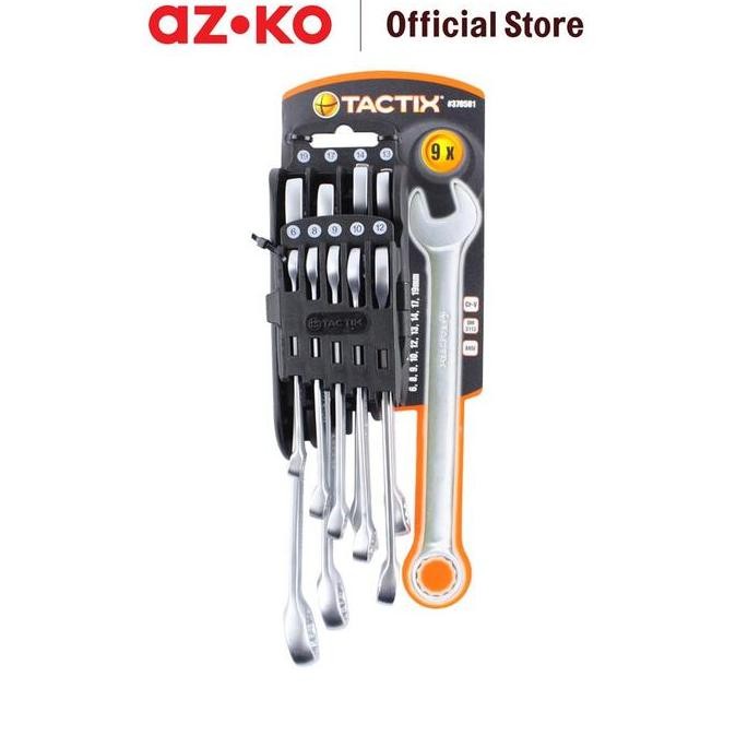 TACTIX KUNCI RING PAS 6-19 MM 9 PCS
