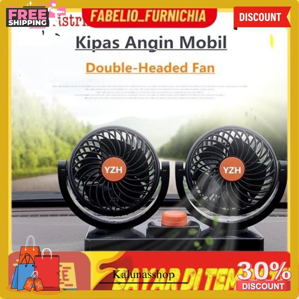 Kipas Angin Mobil Vanstar/ Car Cooling Double Fan/Kipas Angin Mobil Pick Up/Kipas Mobil Super Dingin